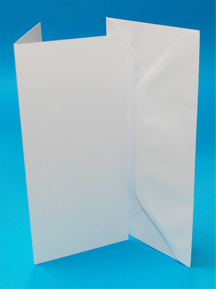 Line 263. 50 DL White Cards & Envelopes Craft UK