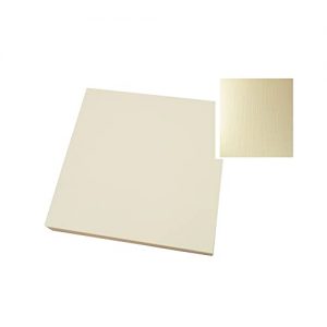 White Craft UK W103 6 x 6 inch Linen Card and Envelope pack of 50